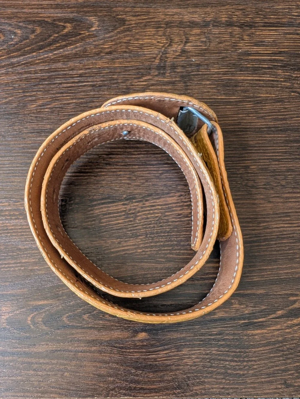 Crocodile Alligator Genuine Yellow Leather Youth Western Style Belt